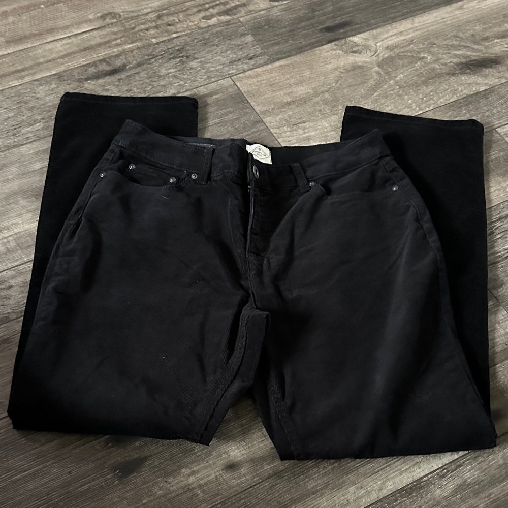 St. John's Bay Women's Black Corduroy Pants